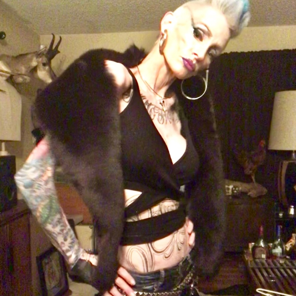 BLACK RUSSIAN FOX fur collar!